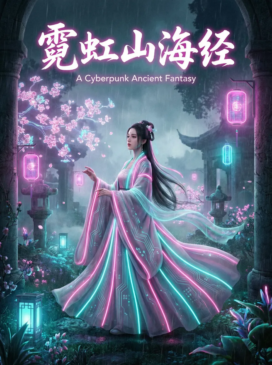 香港三级理论片 古风奇缘短剧 - 霓虹山海经海报